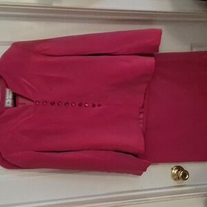 TRAVIS AYERS MAXI SKIRT  SET  SIZE 8 PINK PRE-OWNED GOOD